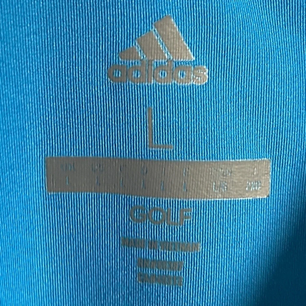 Adidas Men's Performance Golf Club Polo Shirt L Blue Casual Office Preppy